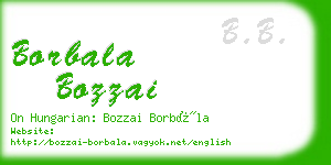 borbala bozzai business card